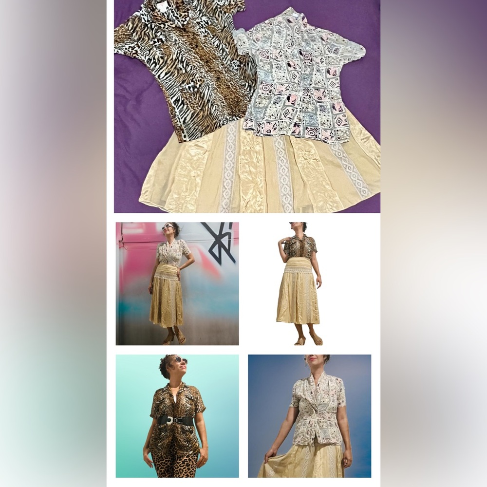 True Vintage 1980s Hipster Fashion Lots Of 3 Women Clothes As Is ￼